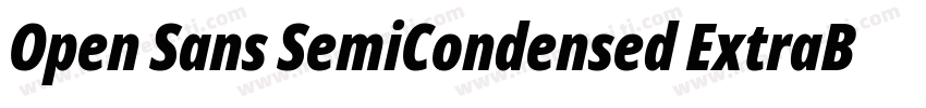 Open Sans SemiCondensed ExtraBold字体转换
